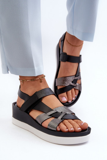 Zazoo 40397 Féminin Sandales pour femmes avec une plateforme couleur noire