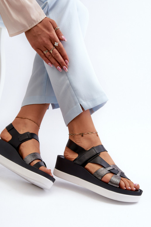 Zazoo 40397 Feminin Damensandalen mit einer Plattform schZuarze Farbe Zazoo 40397 Feminin Damensandalen mit einer Plattform schZuarze Farbe