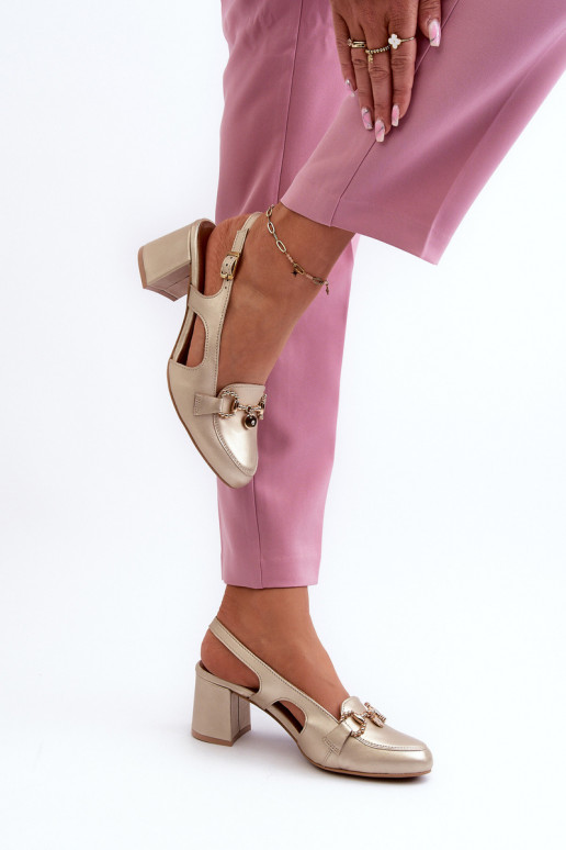 Sandales à talons pour femmes Il fautciejka 06419-25 couleur dorée Sandales à talons pour femmes Il fautciejka 06419-25 couleur dorée