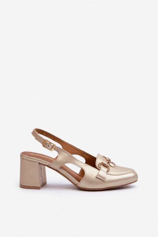 Sandales à talons pour femmes Il fautciejka 06419-25 couleur dorée Sandales à talons pour femmes Il fautciejka 06419-25 couleur dorée