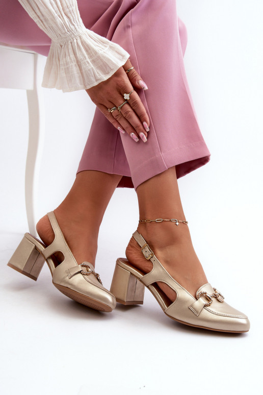 Sandales à talons pour femmes Il fautciejka 06419-25 couleur dorée Sandales à talons pour femmes Il fautciejka 06419-25 couleur dorée