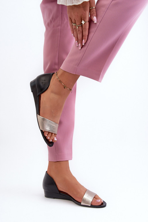 Dames sandalen Het heeftciejka 1971-67 ZInart en-gouden kleur Dames sandalen Het heeftciejka 1971-67 ZInart en-gouden kleur