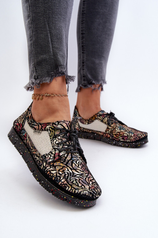 Gemustert Schuhe Feminin Es mussciejka 06347-01 schZuarze Farbe Gemustert Schuhe Feminin Es mussciejka 06347-01 schZuarze Farbe