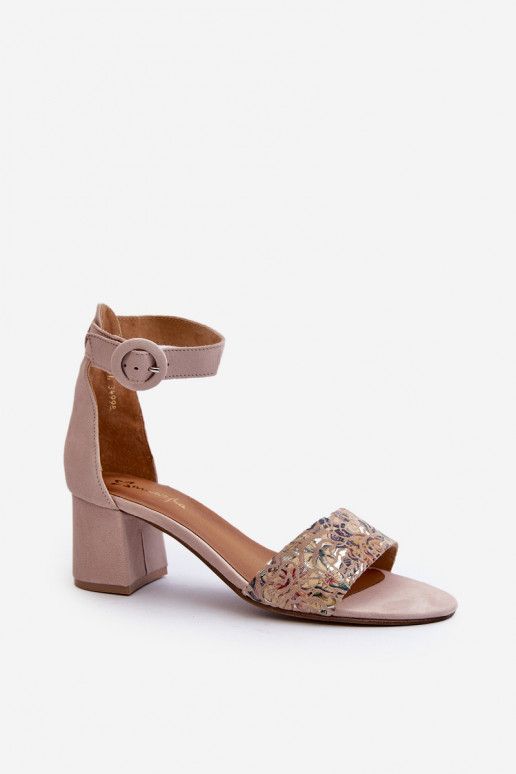 Elegante suède hoge hakken Het heeftciejka 04141-49 beige Elegante suède hoge hakken Het heeftciejka 04141-49 beige