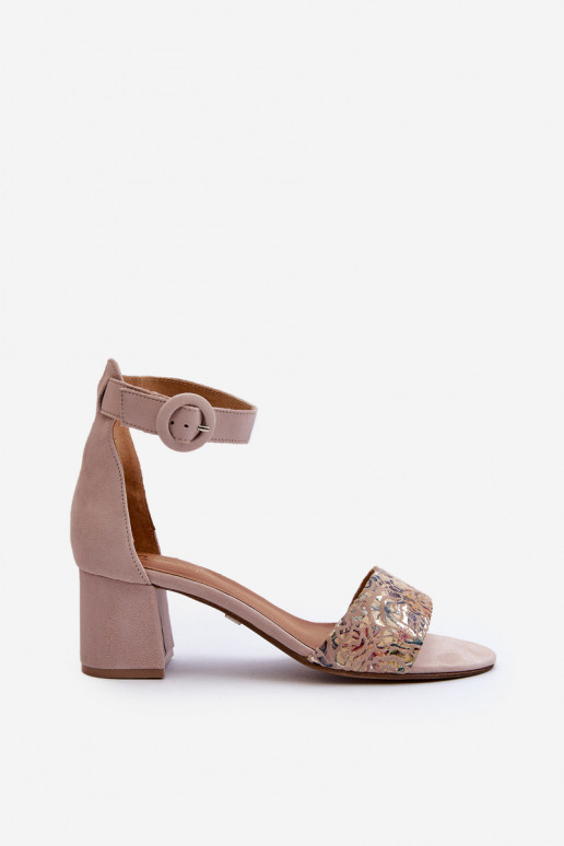 Elegante suède hoge hakken Het heeftciejka 04141-49 beige Elegante suède hoge hakken Het heeftciejka 04141-49 beige