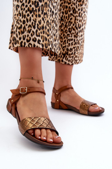 Zazoo 40027 isocèle Sandales pour femmes Féminin couleur cuivre