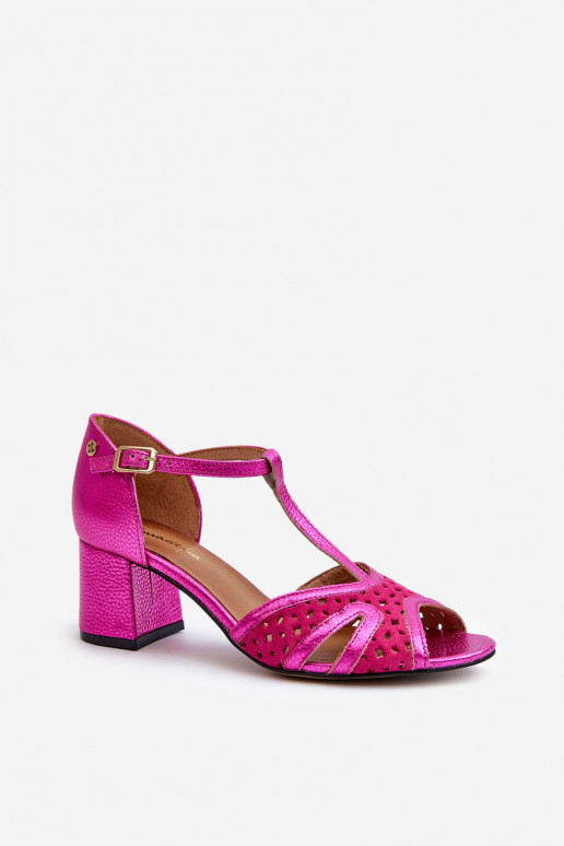 des sandales Peau Féminin avec des talons Il fautciejka 06551-15 couleur rose des sandales Peau Féminin avec des talons Il fautciejka 06551-15 couleur rose