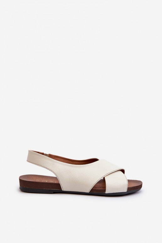 Zazoo 40407 sandalen Leer Dames ivoor Zazoo 40407 sandalen Leer Dames ivoor