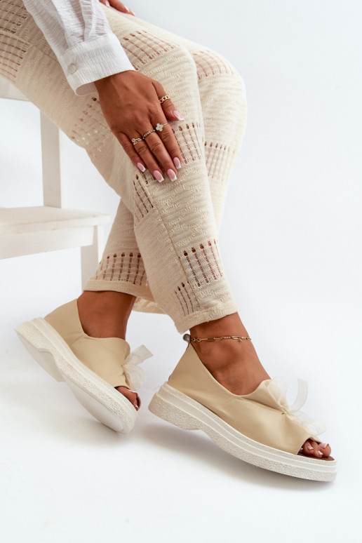 Zazoo 2939 Damensandalen Feminin mit Bändern elfenbeinfarbe Zazoo 2939 Damensandalen Feminin mit Bändern elfenbeinfarbe