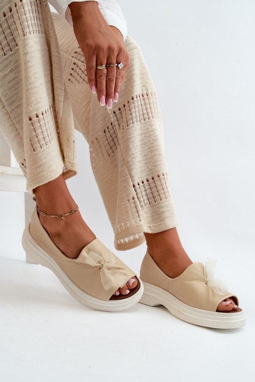 Zazoo 2939 Sandales pour femmes Féminin avec des rubans couleur ivoire Zazoo 2939 Sandales pour femmes Féminin avec des rubans couleur ivoire