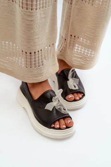 Zazoo 2939 Sandales pour femmes Féminin avec des rubans couleur noire