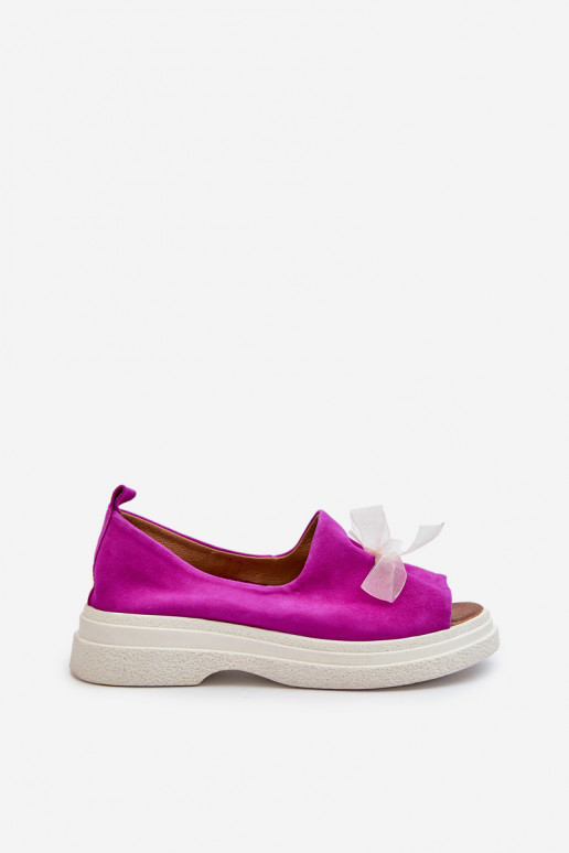 Zazoo 2939 INildledersandalen für Damen mit Bändern pinke Farbe Zazoo 2939 INildledersandalen für Damen mit Bändern pinke Farbe