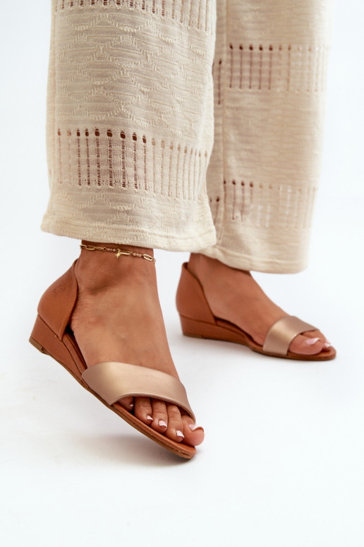 Damensandalen Es mussciejka 1971-68 braun-goldene Farbe Damensandalen Es mussciejka 1971-68 braun-goldene Farbe