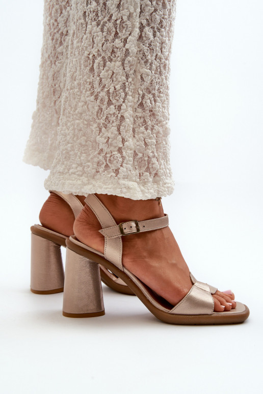 Sandales à talons pour femmes Il fautciejka 06029-25 couleur dorée Sandales à talons pour femmes Il fautciejka 06029-25 couleur dorée