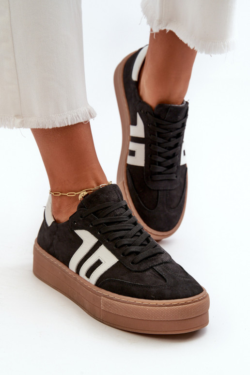 Zazoo N1095S2 Sneakers model schoenen Leer Dames met platform zInart Zazoo N1095S2 Sneakers model schoenen Leer Dames met platform zInart