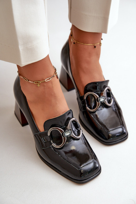 Haut Schuhe mit Ornamenten schZuarze Farbe Laura Messi 2845 Haut Schuhe mit Ornamenten schZuarze Farbe Laura Messi 2845