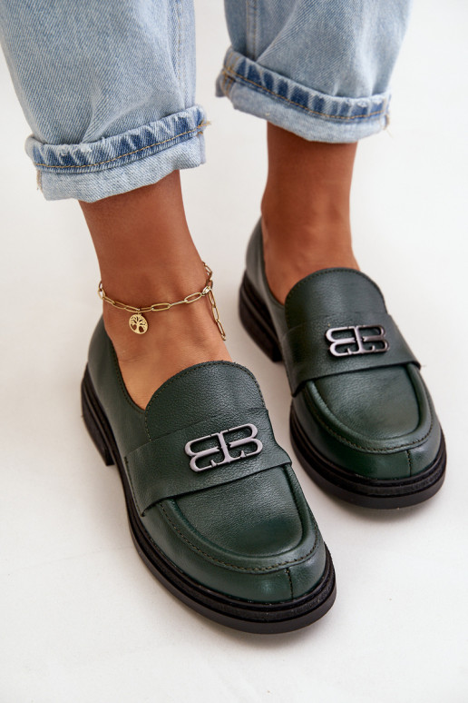 Zazoo 20174 Peau Style élégant chaussures Féminin avec des talons larges couleur kaki Zazoo 20174 Peau Style élégant chaussures Féminin avec des talons larges couleur kaki