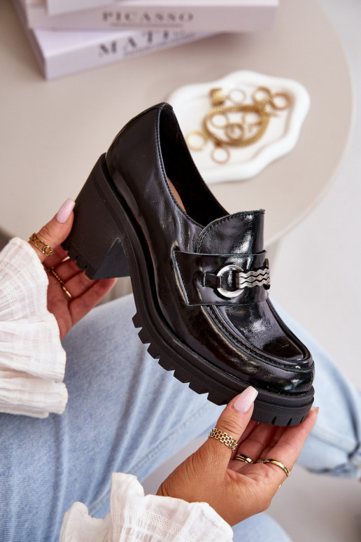 Zazoo 20175 avec effet vernis chaussures Féminin avec des talons Cuir naturel couleur noire Zazoo 20175 avec effet vernis chaussures Féminin avec des talons Cuir naturel couleur noire