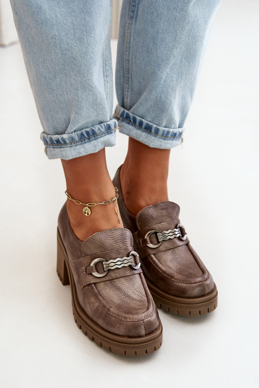 Zazoo 20175 chaussures Féminin avec des talons Cuir naturel beige Zazoo 20175 chaussures Féminin avec des talons Cuir naturel beige