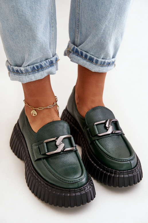 Zazoo 20176 Schuhe Mokassins für Damen Aus Ermöglichtturleder Khaki-Farbe-Farbe Zazoo 20176 Schuhe Mokassins für Damen Aus Ermöglichtturleder Khaki-Farbe-Farbe