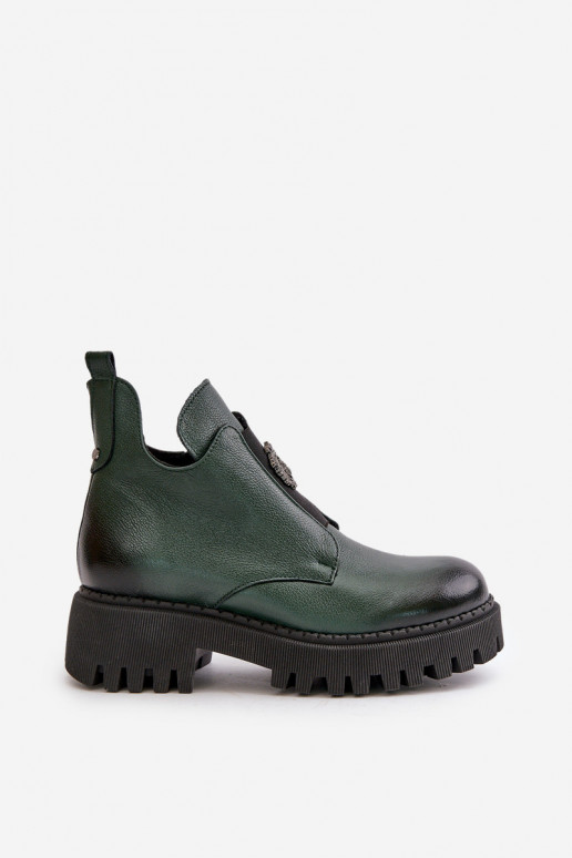 Zazoo 60451 Damenstiefel mit Ornamenten Khaki-Farbe-Farbe Zazoo 60451 Damenstiefel mit Ornamenten Khaki-Farbe-Farbe