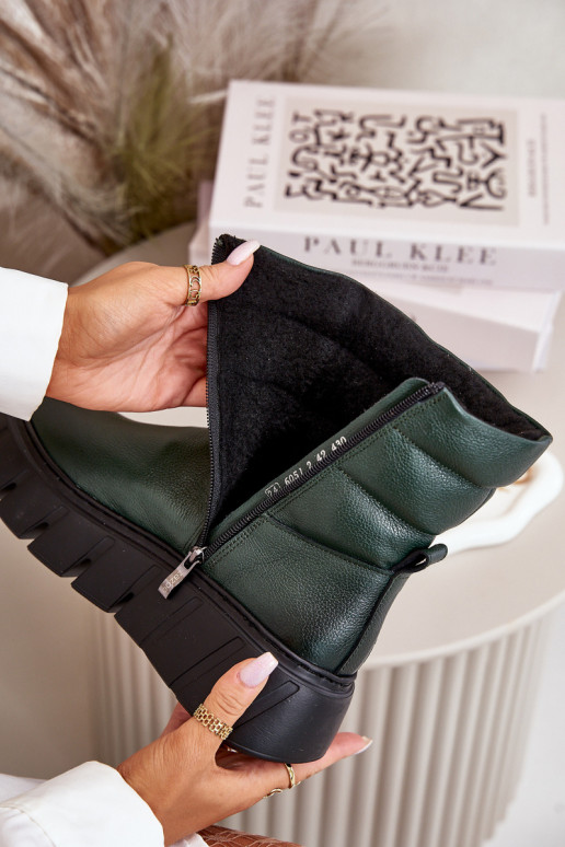 Zazoo 60512 Damenstiefel aus Ermöglichtturleder Zum Schloss Zuarm mit Filz Khaki-Farbe-Farbe