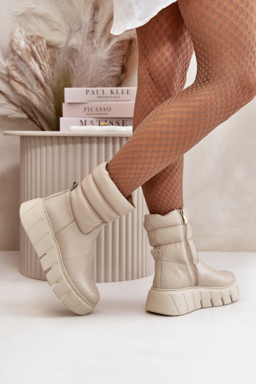 Zazoo 60512 Bottines femme en cuir naturel Au Château réchauffer avec du feutre couleur ivoire Zazoo 60512 Bottines femme en cuir naturel Au Château réchauffer avec du feutre couleur ivoire