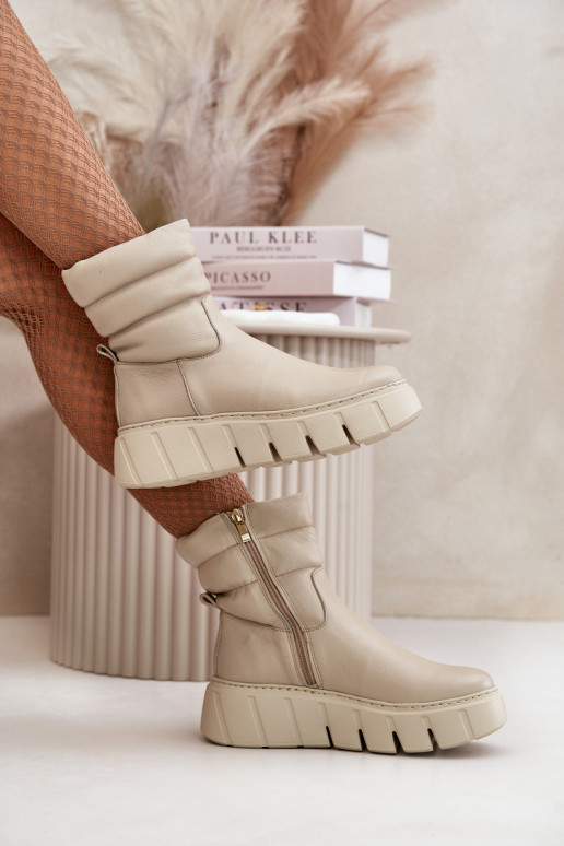 Zazoo 60512 Bottines femme en cuir naturel Au Château réchauffer avec du feutre couleur ivoire Zazoo 60512 Bottines femme en cuir naturel Au Château réchauffer avec du feutre couleur ivoire