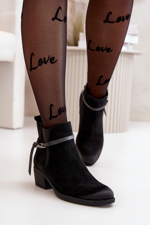 Zazoo 60478 Chaussures en daim avec des talons réchauffer Fixé Au Château couleur noire Zazoo 60478 Chaussures en daim avec des talons réchauffer Fixé Au Château couleur noire