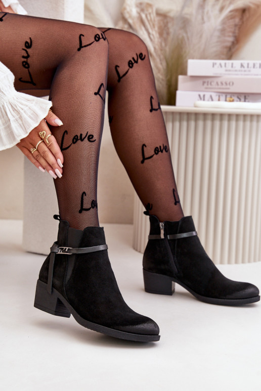 Zazoo 60478 Chaussures en daim avec des talons réchauffer Fixé Au Château couleur noire Zazoo 60478 Chaussures en daim avec des talons réchauffer Fixé Au Château couleur noire