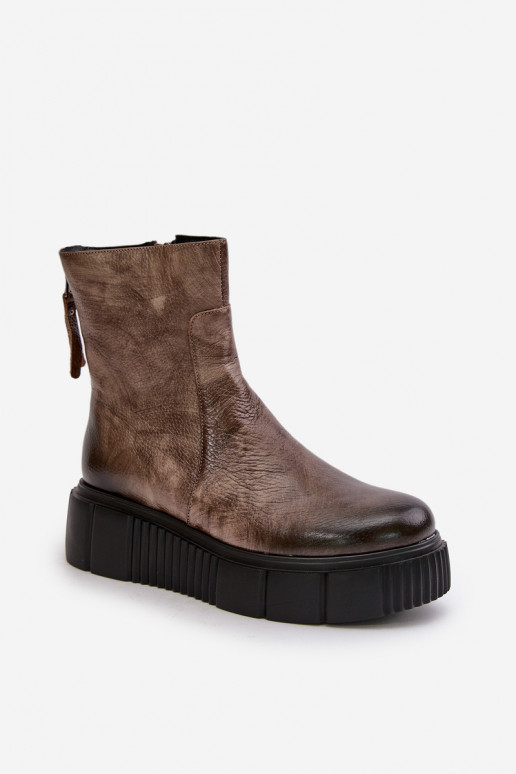 Zazoo 60369 Dameslaarzen met platform beige Zazoo 60369 Dameslaarzen met platform beige