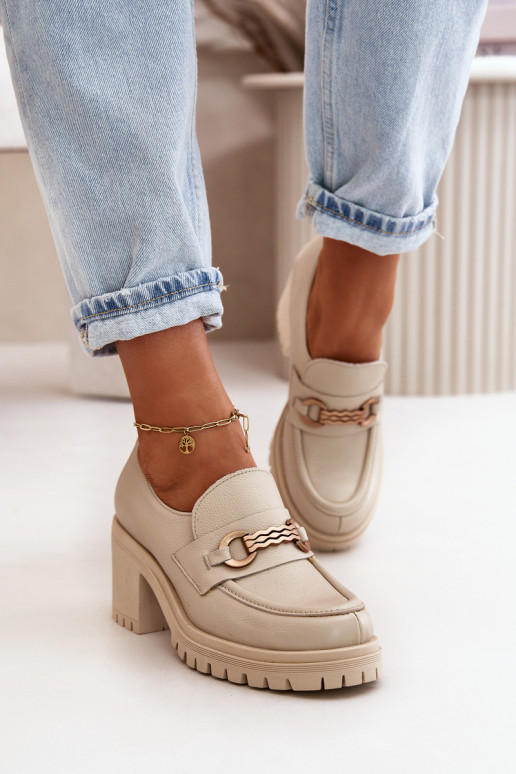 Zazoo 20175 chaussures Féminin avec des talons Cuir naturel couleur ivoire Zazoo 20175 chaussures Féminin avec des talons Cuir naturel couleur ivoire