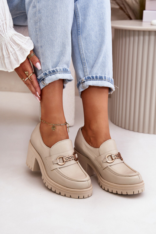 Zazoo 20175 chaussures Féminin avec des talons Cuir naturel couleur ivoire Zazoo 20175 chaussures Féminin avec des talons Cuir naturel couleur ivoire