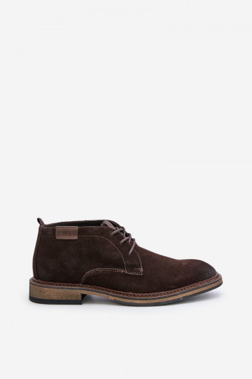 Herren Wildleder-Schnürschuhe Big Star OO174145 in Dunkelbraun 2