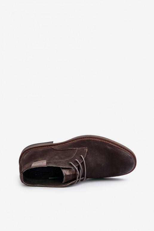 Suede schoenen Het heeftnnen met veters Big Star OO174145 donker bruin Suede schoenen Het heeftnnen met veters Big Star OO174145 donker bruin