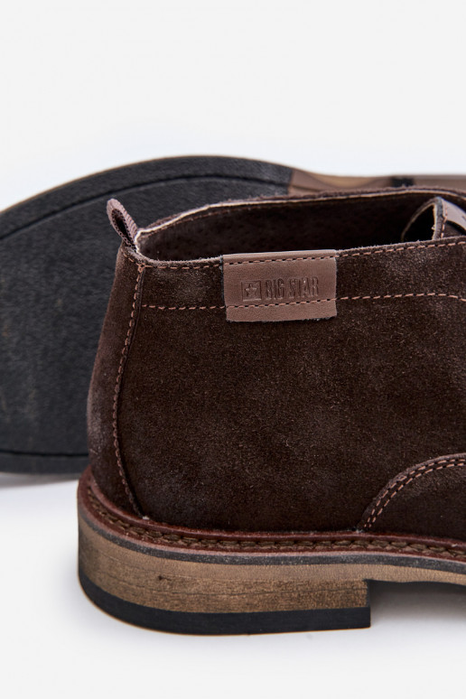 Chaussures en daim Mâle avec des lacets Big Star OO174145 marron foncé Chaussures en daim Mâle avec des lacets Big Star OO174145 marron foncé