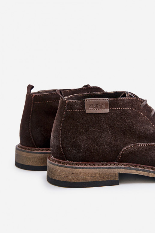 Suede schoenen Het heeftnnen met veters Big Star OO174145 donker bruin Suede schoenen Het heeftnnen met veters Big Star OO174145 donker bruin