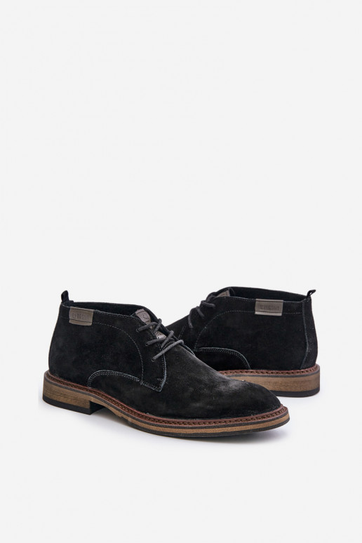 INildlederschuhe Männlich mit Schnürsenkeln Big Star OO174146 schZuarze Farbe