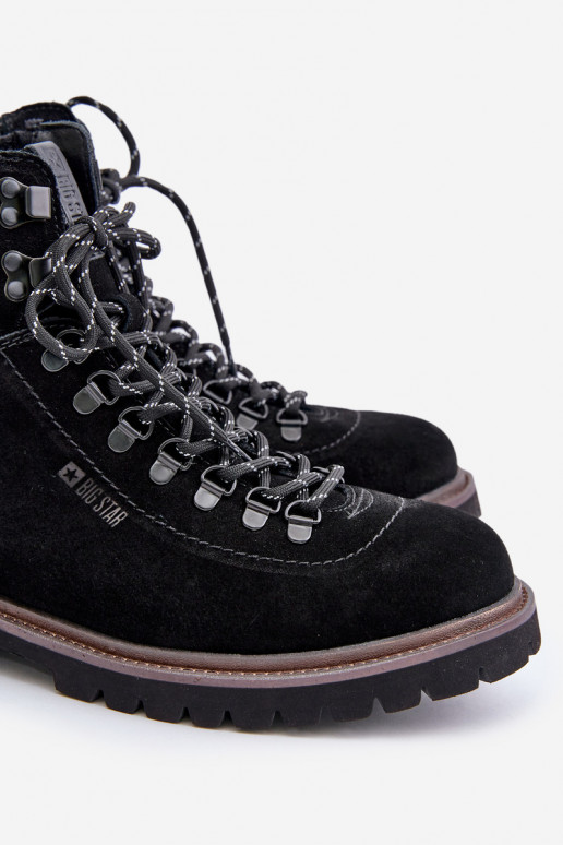 en daim réchauffer Bottes chaussures Mâle Big Star OO174643 Hi-Poly System couleur noire en daim réchauffer Bottes chaussures Mâle Big Star OO174643 Hi-Poly System couleur noire