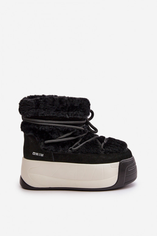 Leer SneeuIn laarzen Dames Op dikke zool met bont Big Star OO274A206 zInart Leer SneeuIn laarzen Dames Op dikke zool met bont Big Star OO274A206 zInart