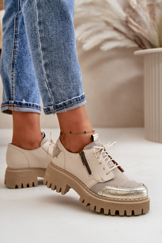 schoenen Dames Gemaakt van natuurlijk leer beige Het heeftciejka 06177-04 schoenen Dames Gemaakt van natuurlijk leer beige Het heeftciejka 06177-04