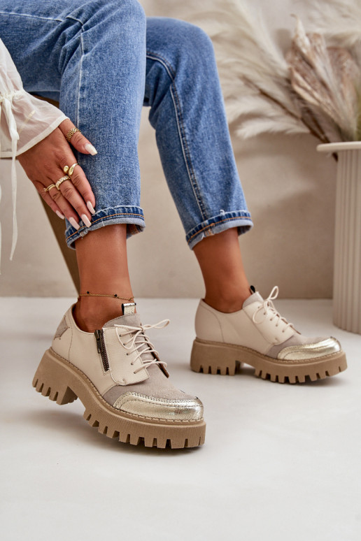 Schuhe Feminin Aus Ermöglichtturleder Beige Es mussciejka 06177-04 Schuhe Feminin Aus Ermöglichtturleder Beige Es mussciejka 06177-04