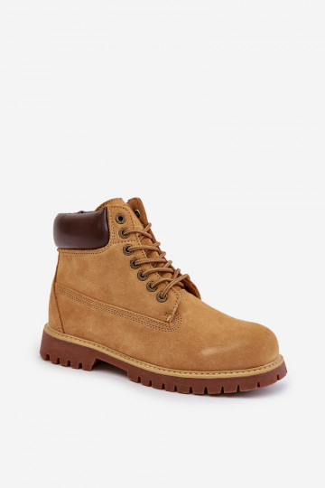 Gevoerde heren suède schoenen Big Star OO174136 HI-POLY SYSTEM, bruine kleur