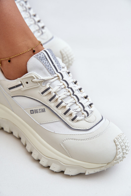 Leer Sneakers model schoenen Dames met platform Big Star OO274A221 HI-POLY SYSTEM Initte kleur Leer Sneakers model schoenen Dames met platform Big Star OO274A221 HI-POLY SYSTEM Initte kleur