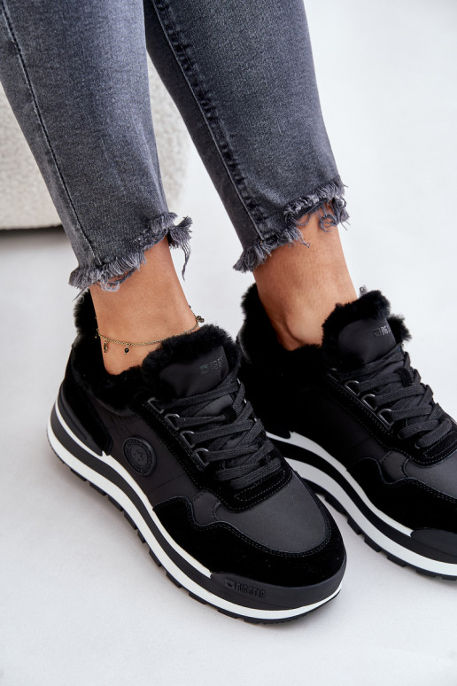 Chaussures modèle baskets Féminin réchauffer avec une plateforme Big Star OO274A216 couleur noire Chaussures modèle baskets Féminin réchauffer avec une plateforme Big Star OO274A216 couleur noire