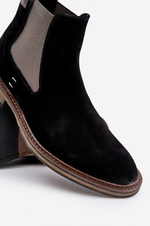 en daim bottes élégantes Mâle Big Star OO174154 couleur noire en daim bottes élégantes Mâle Big Star OO174154 couleur noire