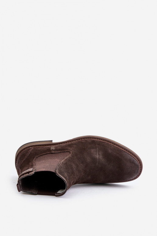 van suède stijlvolle laarzen Het heeftnnen Big Star OO174155 bruine kleur