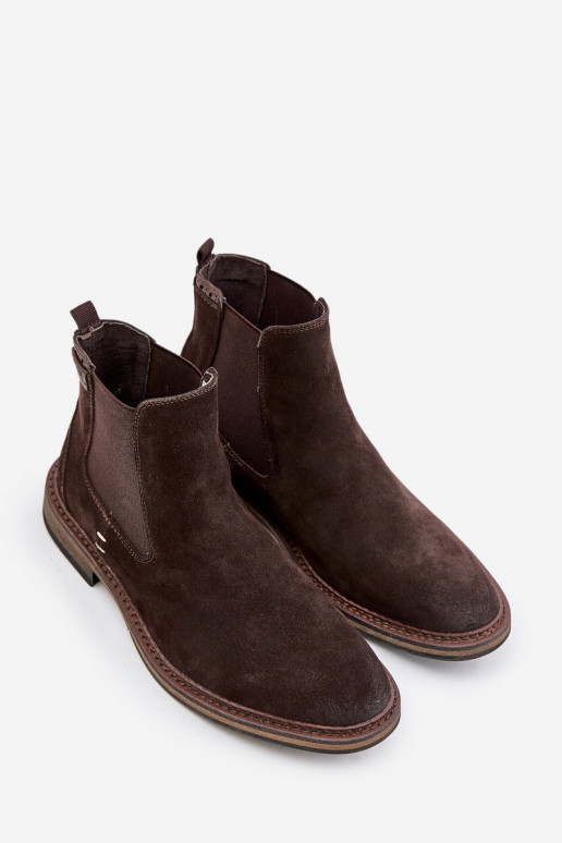 en daim bottes élégantes Mâle Big Star OO174155 marron