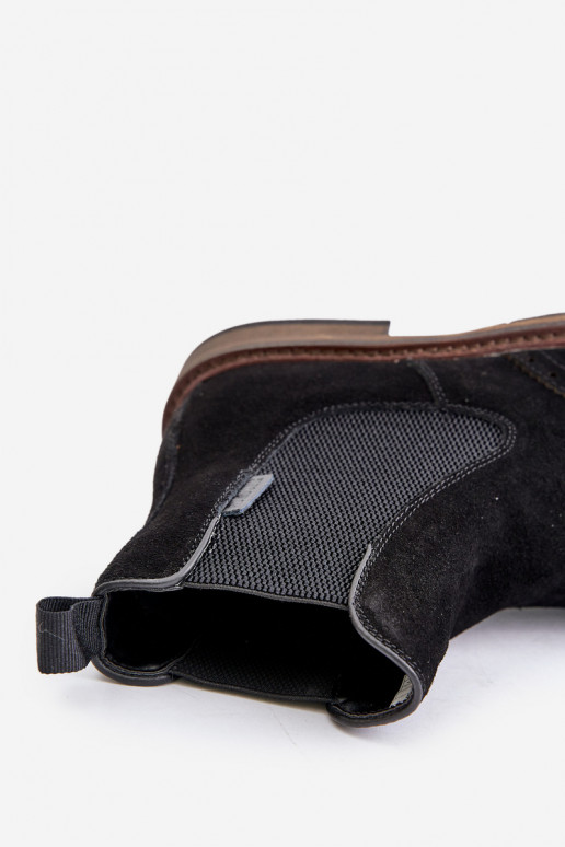 aus INildleder Männlich stylische Stiefel Big Star OO174192 schZuarze Farbe