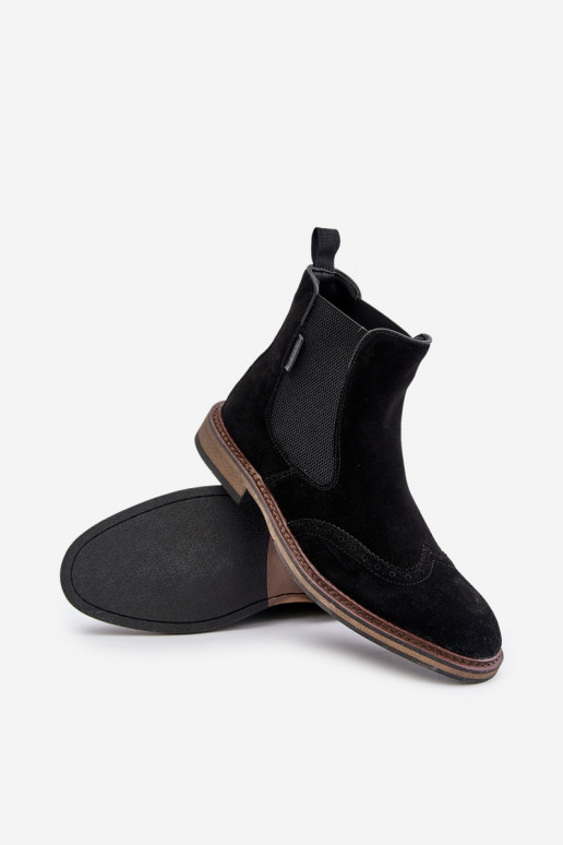 aus INildleder Männlich stylische Stiefel Big Star OO174192 schZuarze Farbe